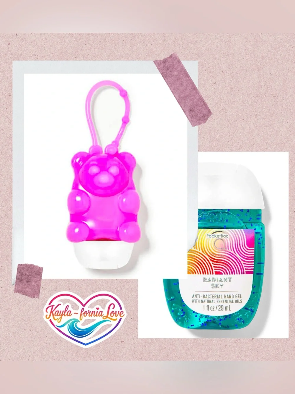 Bath & Body Works Radiant Sky Gummy Bear 7 Pc Gift Set Backpack Candle
